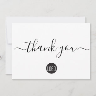 Blank Custom logo professional business Thank You Card