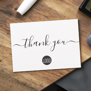 Blank Custom logo professional business  Thank You Card