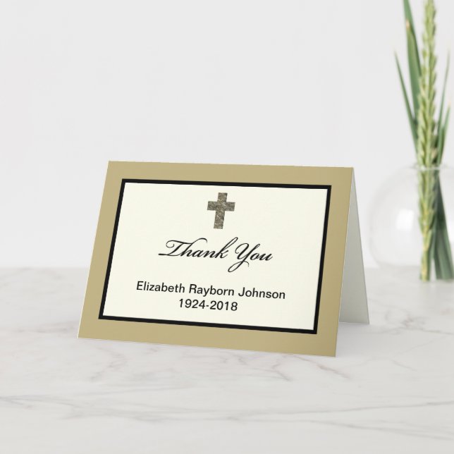 Blank Custom Sympathy Thank You Card (Front)