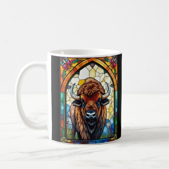 Blank Customisable  Buffalo, Bison Wildlife Animal Coffee Mug (Left)