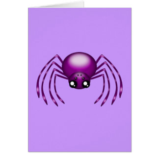 Blank Customisable Cartoon Purple Spider Card