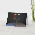 Blank Customisable Chanukah Greeting Card 6<br><div class="desc">A menorah lit for the 8th night of Chanukah.  Customise to add your own message.</div>