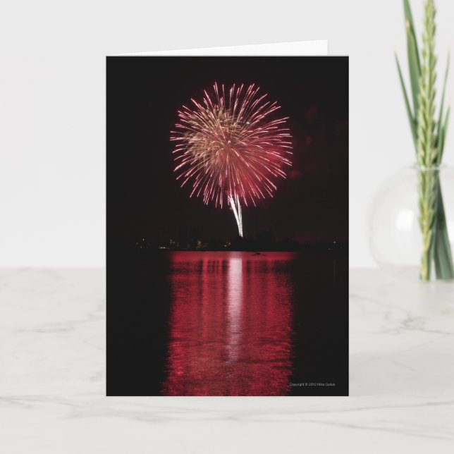 Blank Customisable Fireworks 7 Greeting Card (Front)