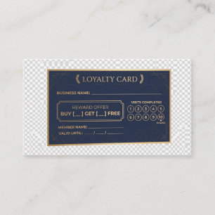 "Blank Customisable Loyalty Punch Card for Busines