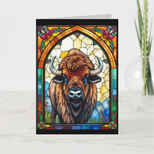 Blank Customisable Occasion Greetin Buffalo, Bison Card