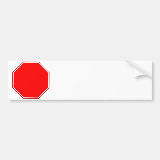 "Blank/Customisable Stop Sign Bumper Sticker" Bumper Sticker (Front)