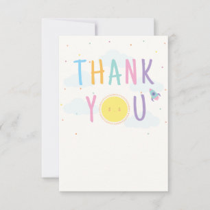 Blank Cute Sun Thank You Card