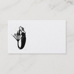 Blank Dark Mermaid Business Cards