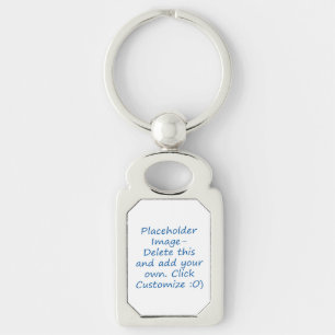 Blank design with placeholder image for DIY Key Ring