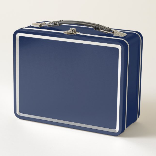 Blank - Design Your Own Custom Personalised Metal  Metal Lunch Box (Front)