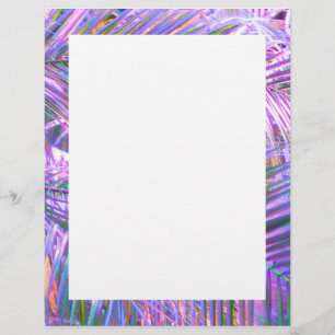 Blank Disco Palm Leaf Border Letterhead