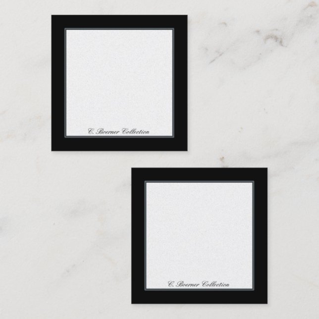 Blank Display Cards for Collections  (Front/Back)