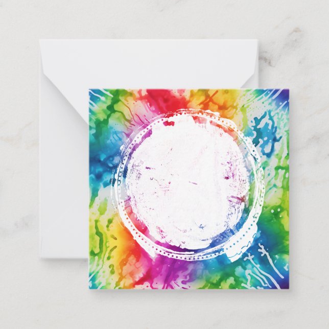*~  BLANK DIY Tie Dye Inspire  AP62  Note Card (Front)