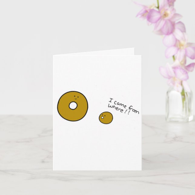 Blank Doughnut Baby Shower Card (Orchid)