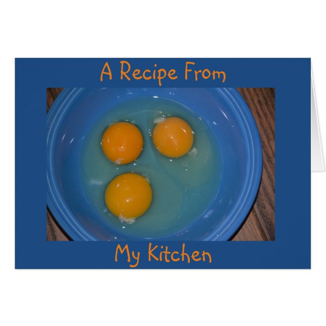 Blank Egg Recipe Card (Front Horizontal)