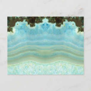 Blank Elegant Crystal Blue Save The Date Party Announcement Postcard