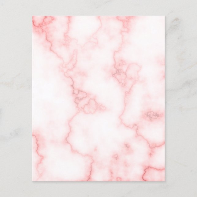 Blank Elegant Faux Pink Marble Flyer (Front)