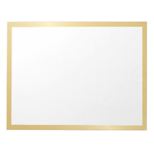 Blank Elegant Gold Notepad