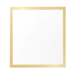 Blank Elegant Gold Notepad