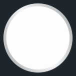 Blank Elegant Silver and White Classic Round Sticker<br><div class="desc">Blank Round Sticker
features silver border with white blank space.

Please Note: The foil details are simulated in the artwork. No actual foil will be used in the making of this product.</div>