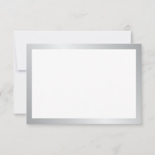 Blank Elegant Silver Wedding Advice Card