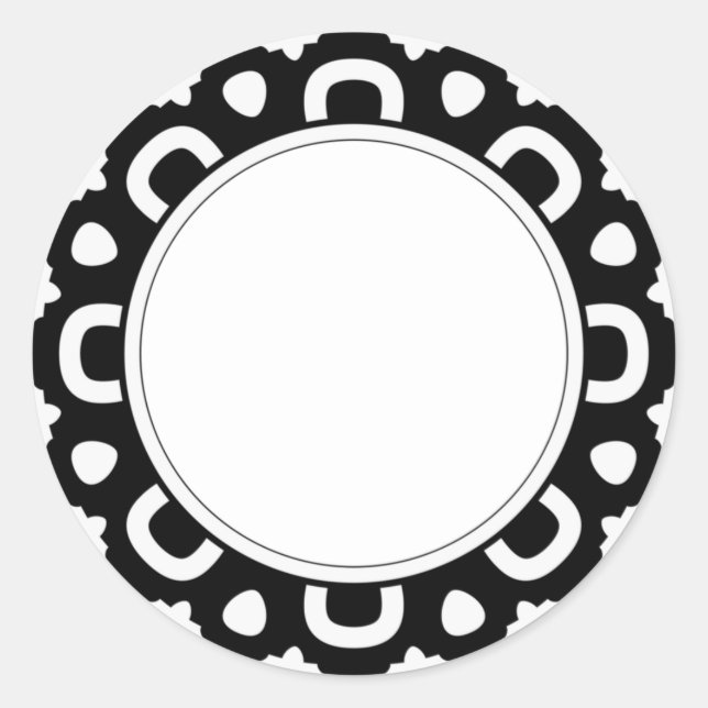 Blank elegant simple mandala label round sticker (Front)