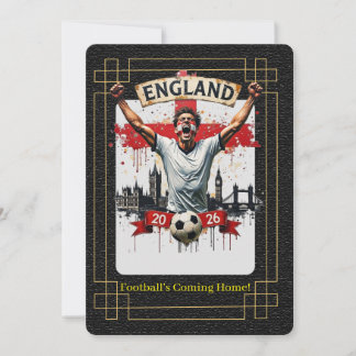 Blank England Football Team 2026 Digital Download Holiday Card