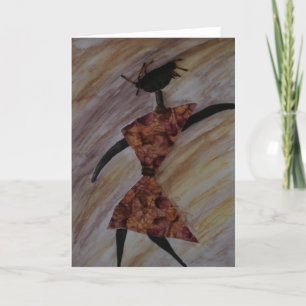 Blank Ethnic  Art Note Card