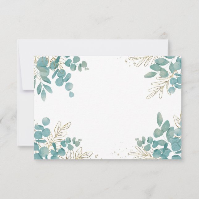 Blank Eucalyptus Leaves Invitation (Front)