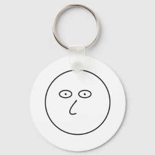 Blank Face - Decorate with dry erase markers! Key Ring