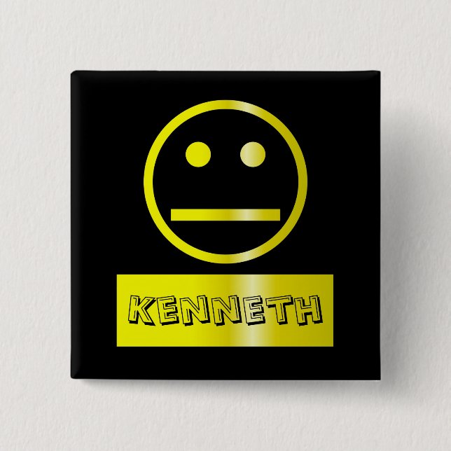 Blank Face Name Tag 15 Cm Square Badge (Front)