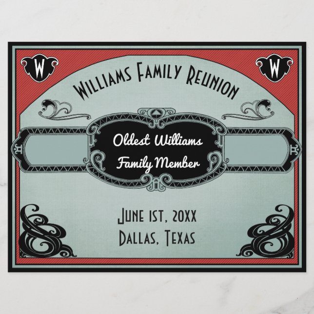 Blank Family Reunion Certificate - Oldest Member (Front)