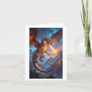 Blank fantasy dragon card
