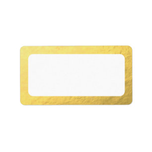Blank Faux Gold Address Label