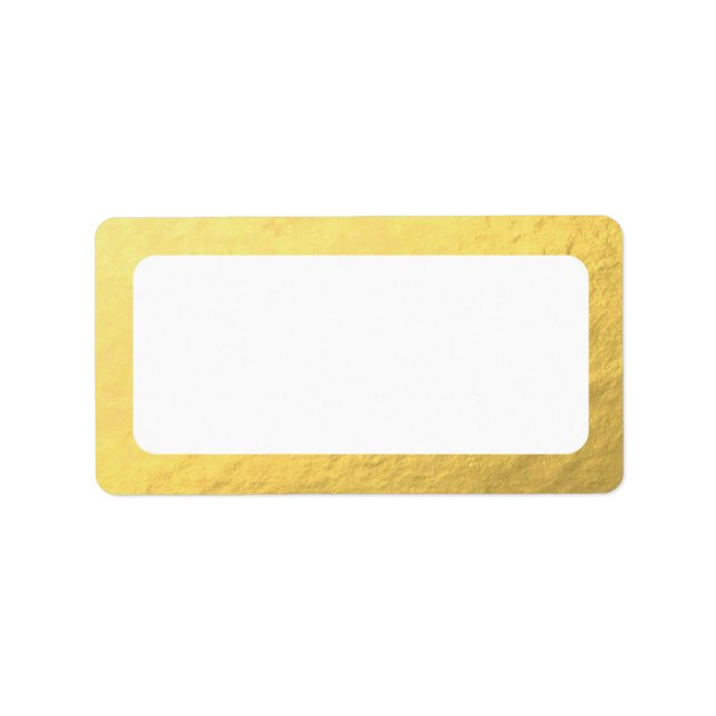 Blank Faux Gold Address Label (Front)