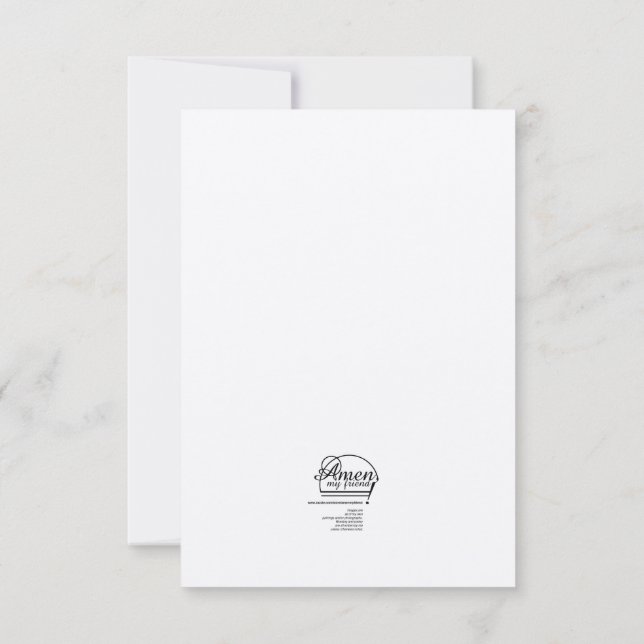 Blank Floral Altered Photo Art Notecard (Back)