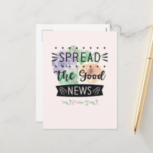 Blank Floral Postcard