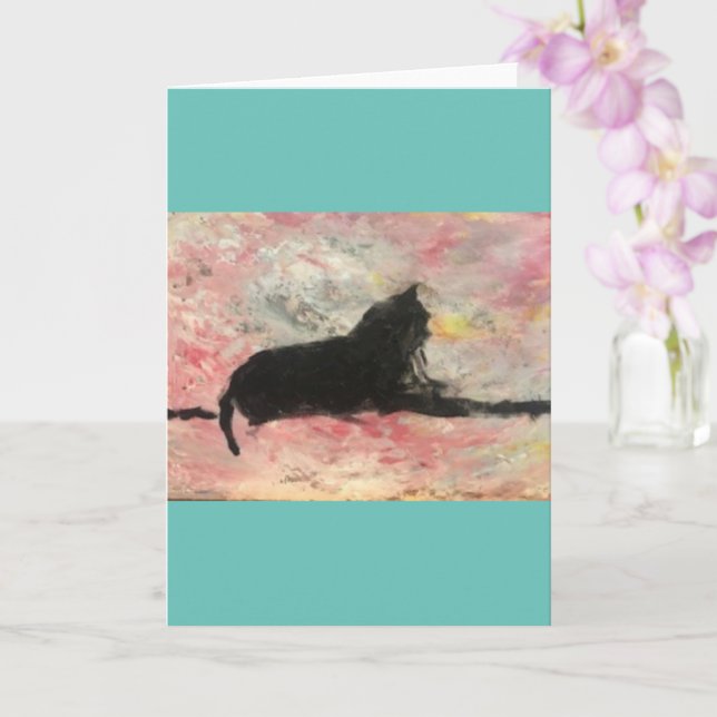 Blank Folded Greeting Card (Orchid)