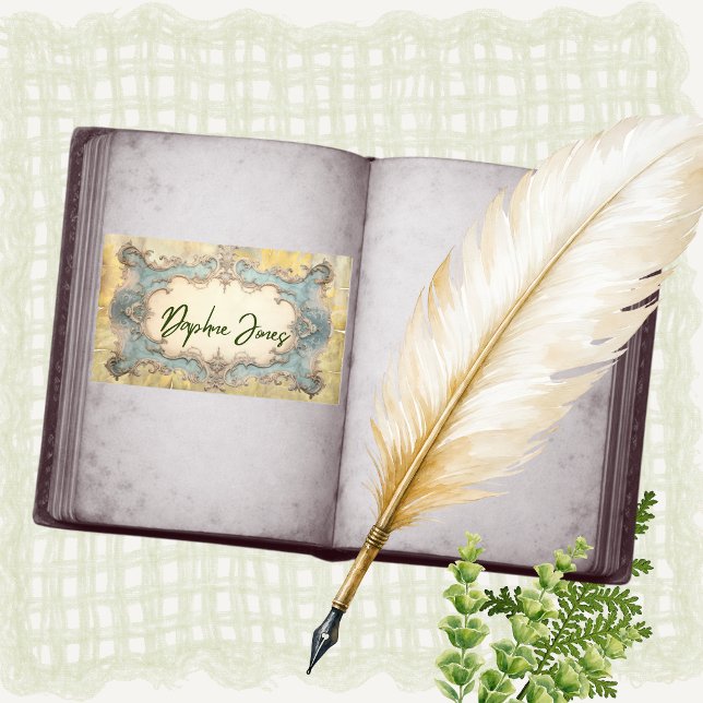 Blank Frame Victorian Style BookPlate Rectangular Sticker (Creator Uploaded)