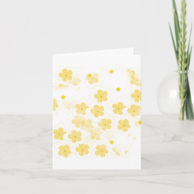Blank Frangipani Plumeria Flower Note Card (Front)