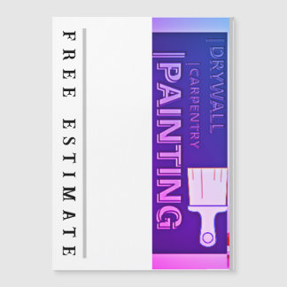 Blank Free Estimate Painting Magnetic Card