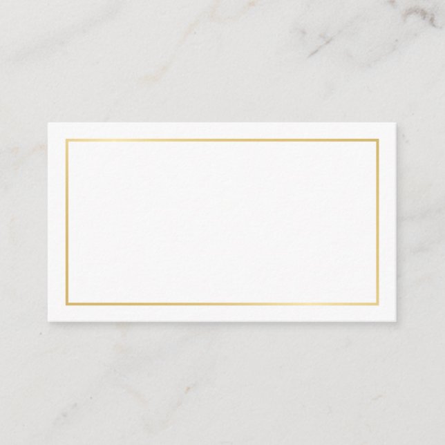 Blank Gold and White Wedding Advice and Wishes (Front)