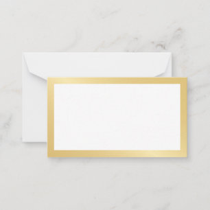 Blank Gold and White Wedding Advice and Wishes Card