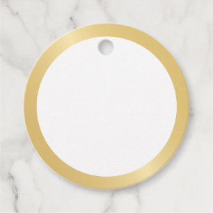 Blank Gold and White Wedding Favour Tags