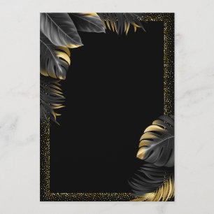 Blank gold Birthday Invitation