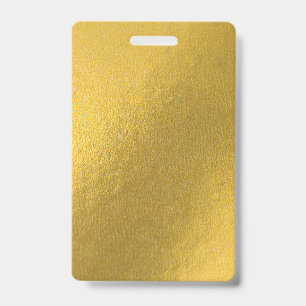 Blank Gold DIY Template Custom Text Photo Image  ID Badge