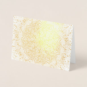Blank Gold Foil Christmas Holiday Greeting Card