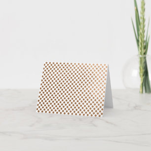 Blank Gold Foil Polka Dot Note Card