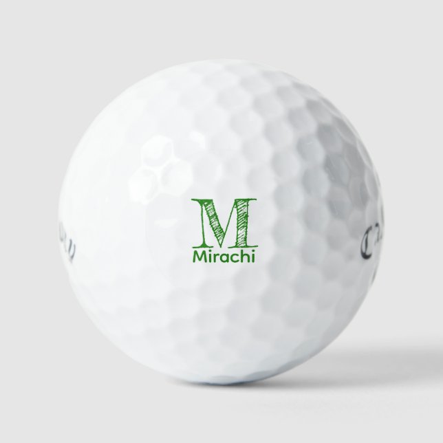 Blank Golf Balls,  Personalised Monogrammed Golf Balls (Front)