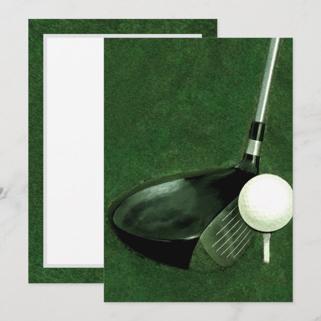 Blank Golf-Themed Invitation (Front/Back)